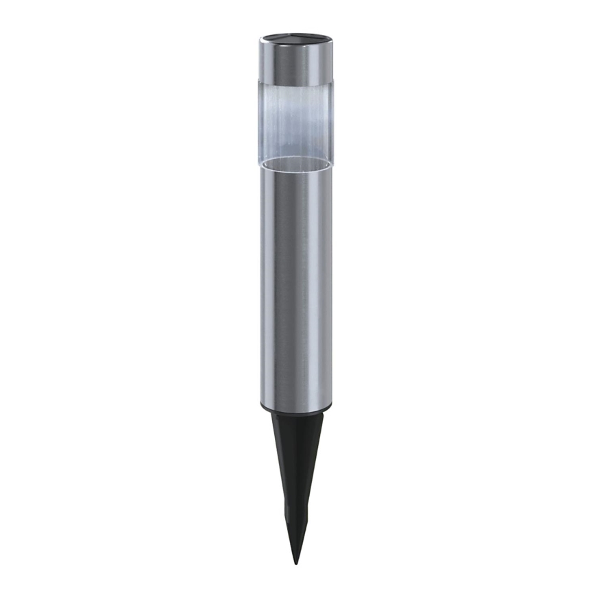 Aigostar - Lampada solare LED LED/0,006W/1,2V 31,5 cm 100 mAh cromo opaco 6500K IP44