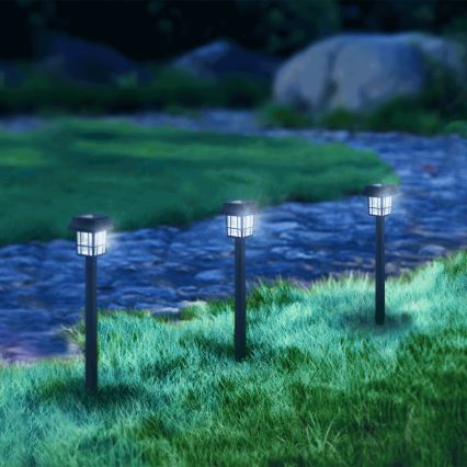 Aigostar - Lampada solare LED LED/0,006W/1,2V 32 cm 40 mAh nero 6500K IP44