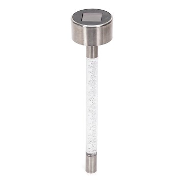 Aigostar - Lampada solare LED LED/0,006W/1,2V 36,7 cm cromo opaco 2700K 40 mAh IP44