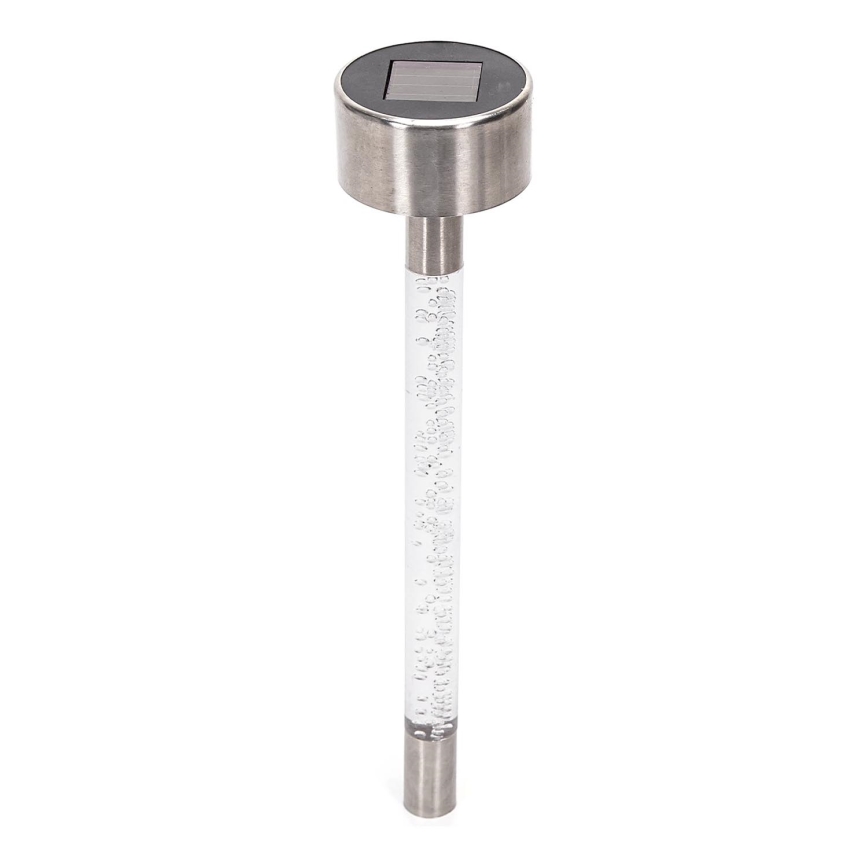 Aigostar - Lampada solare LED LED/0,006W/1,2V 36,7cm cromo opaco 2700K IP44