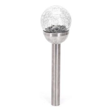 Aigostar - Lampada solare LED LED/0,006W/1,2V 37,8cm cromo opaco 2700K IP44