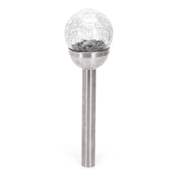 Aigostar - Lampada solare LED LED/0,006W/1,2V 37,8cm cromo opaco 6500K IP44