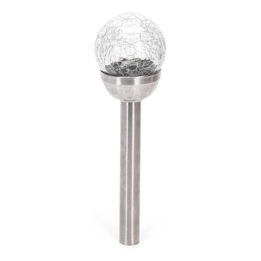 Aigostar - Lampada solare LED LED/0,006W/1,2V 37,8cm cromo opaco 6500K IP44