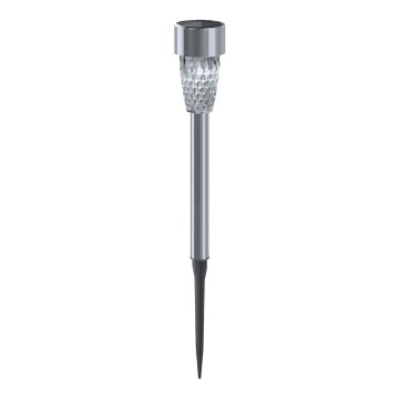 Aigostar - Lampada solare LED LED/0,006W/1,2V 40 mAh 29,7 cm cromo opaco 6500K IP44