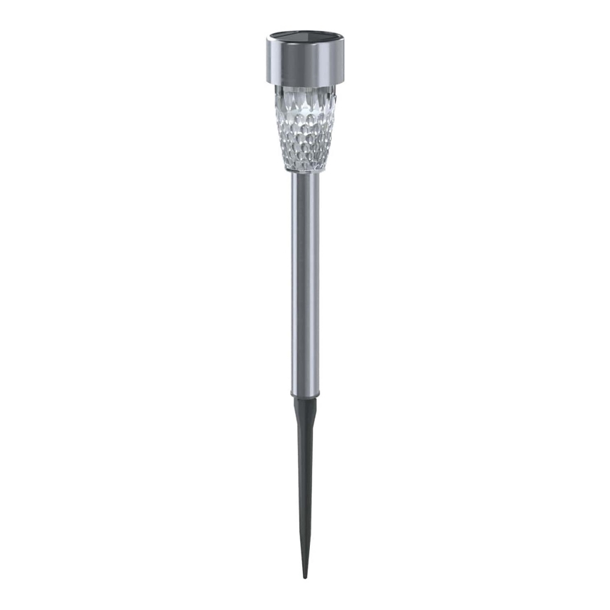 Aigostar - Lampada solare LED LED/0,006W/1,2V 40 mAh 29,7 cm cromo opaco 6500K IP44