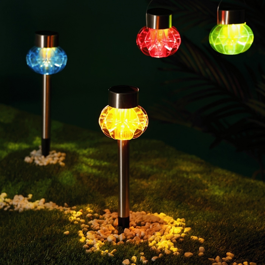 Aigostar - Lampada solare LED LED/0,012W/1,2V 38,4cm 3000K IP44 arancione