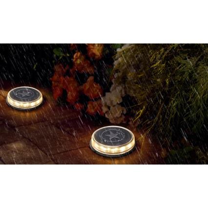 Aigostar - Lampada solare LED LED/0,6W/5,5V 24,5 cm 500 mAh 3200K IP66 nero
