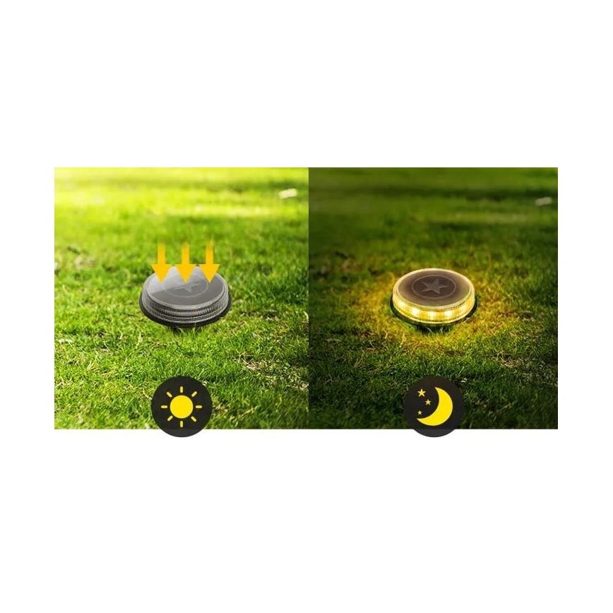 Aigostar - Lampada solare LED LED/0,6W/5,5V 24,5 cm 500 mAh 3200K IP66 nero