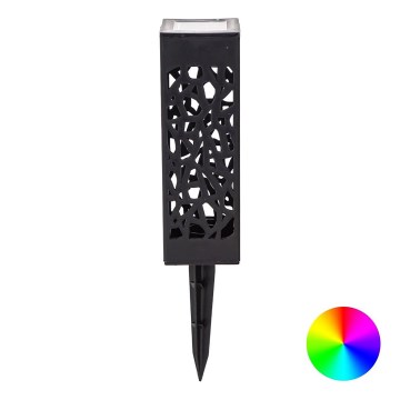 Aigostar - Lampada solare LED RGB LED/0,006W/1,2V 28,5cm nero  IP44