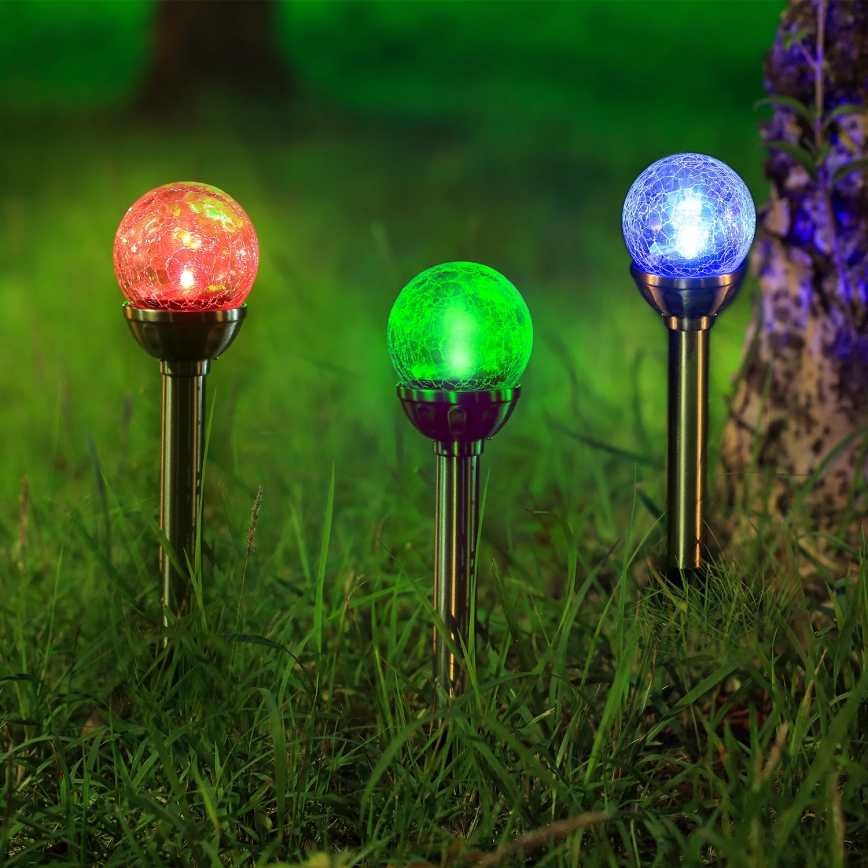 Aigostar - Lampada solare LED RGB LED/0,08W/2V IP44 200 mAh