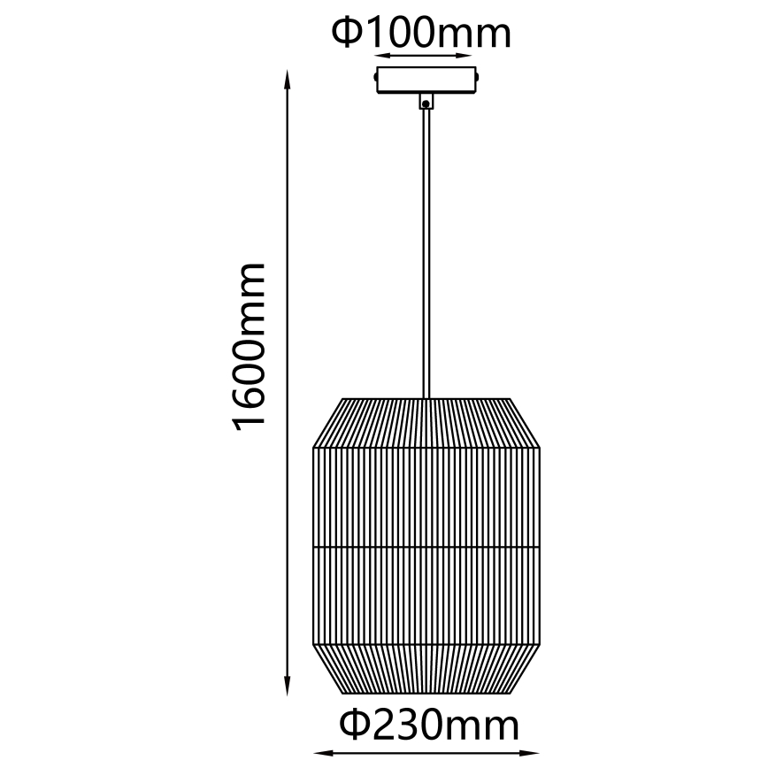 Aigostar - Lampadario a sospensione con filo 1xE27/60W/230V nero