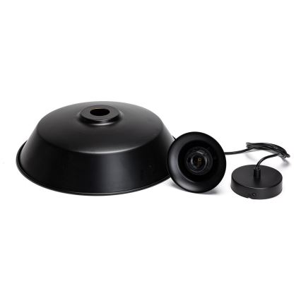 Aigostar - Lampadario LED a sospensione con cavo 1xE27/60W/230V Ø 36 cm nero