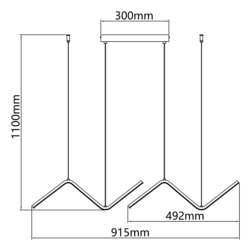 Aigostar - Lampadario LED a sospensione con filo LED/23W/230V 2700K