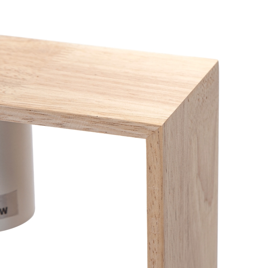 Aigostar - Lampadario LED in legno a sospensione con cavo 1xE27/9W/230V 2200K pino