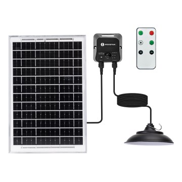 Aigostar - Lampadario solare a LED con sensore LED/70W/12V 6000 mAh 6500K IP65 Ø 23,5 cm + telecomando