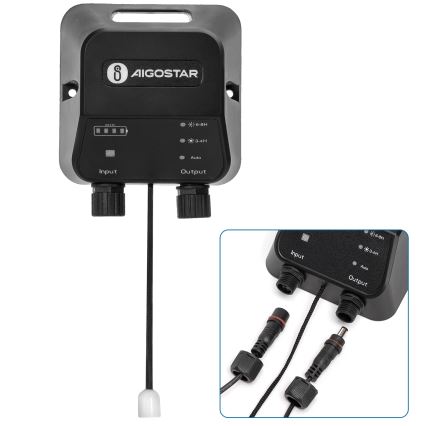 Aigostar - Lampadario solare LED 2x LED/35W/12V 6000 mAh 6500K IP65 Ø 10 cm + telecomando