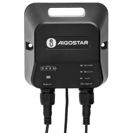 Aigostar - Lampada solare LED con sensore 2xLED/35W/12V 6000 mAh 6500K IP65 diam. 15 cm + telecomando