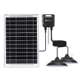 Aigostar - Lampadario solare LED con sensore 2xLED/35W/12V 6000 mAh 6500K diametro 15 cm + telecomando