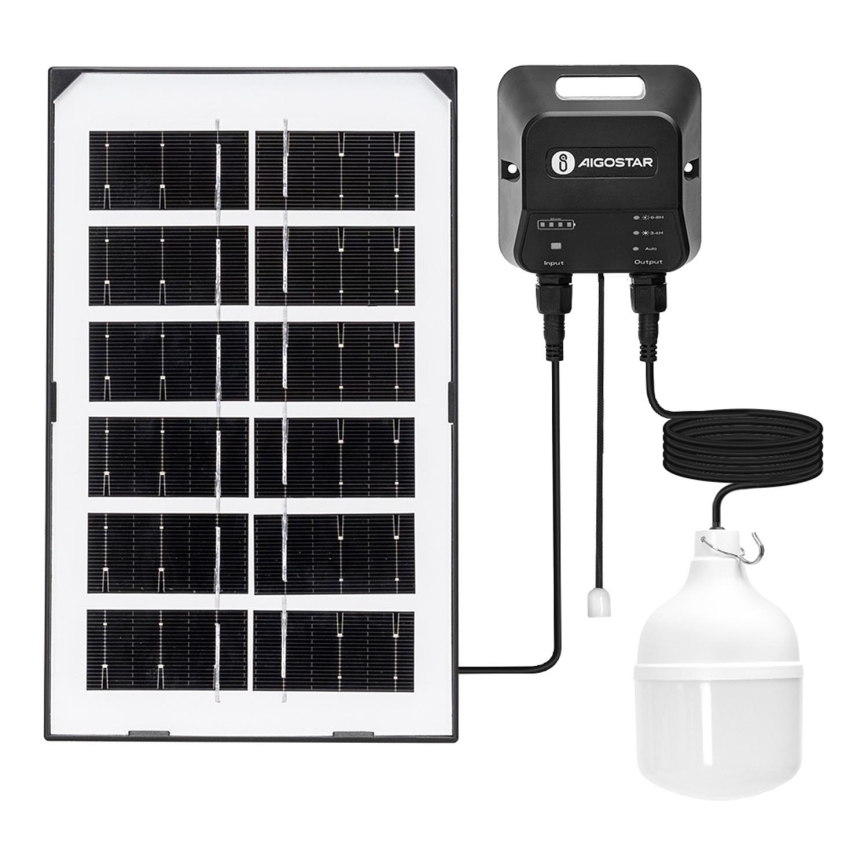 Aigostar - Lampadario solare LED LED/35W/12V 3000 mAh 6500K diametro 10 cm + telecomando