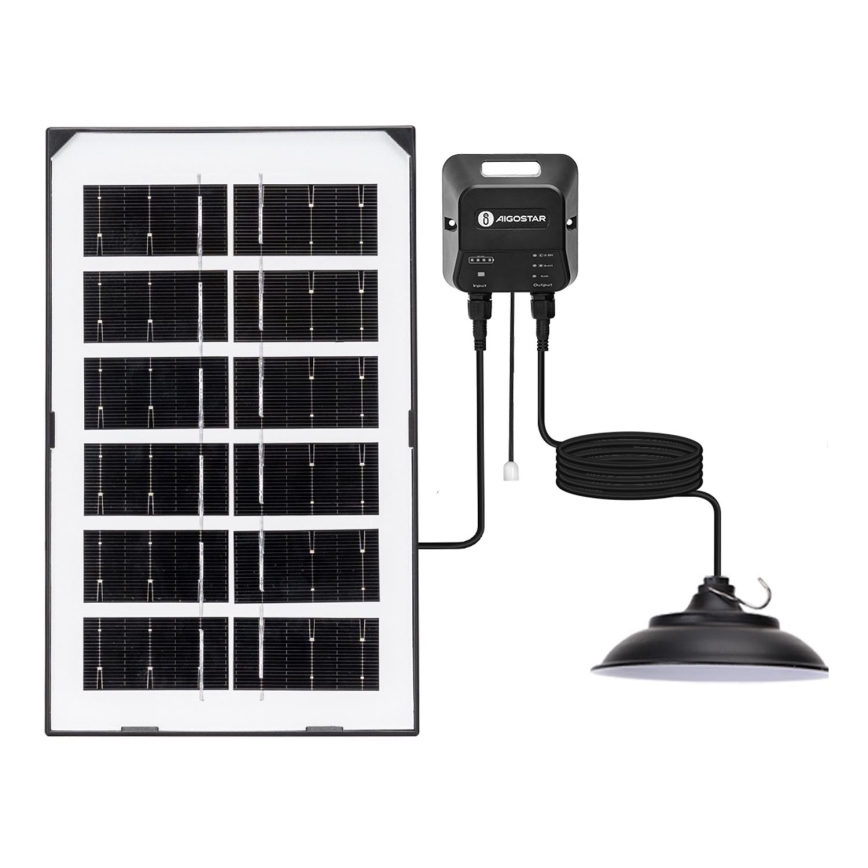 Aigostar - Lampadario solare LED LED/35W/12V 3000 mAh 6500K diametro 15 cm + telecomando