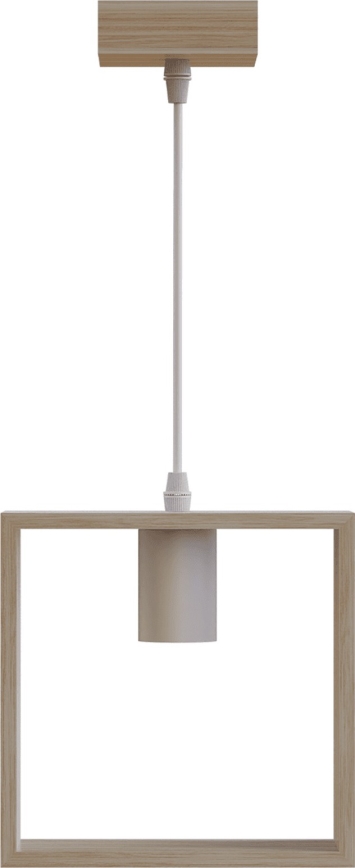 Aigostar - Lampadario sospeso in legno con cavo, 1xE27/60W/230V, pino