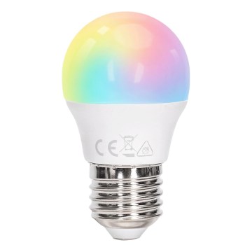 Aigostar - Lampadina LED RGBW dimmerabile G45 E27/6W/230V 3000K + telecomando