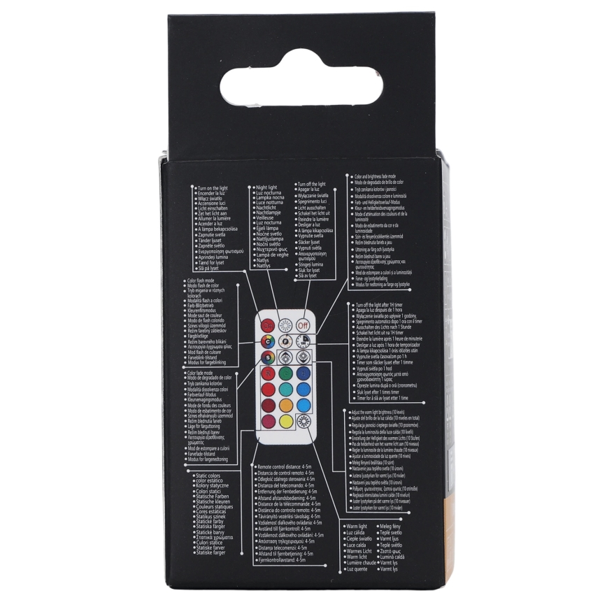 Aigostar - Lampadina LED RGBW dimmerabile GU10/4,8W/230V 3000K + telecomando