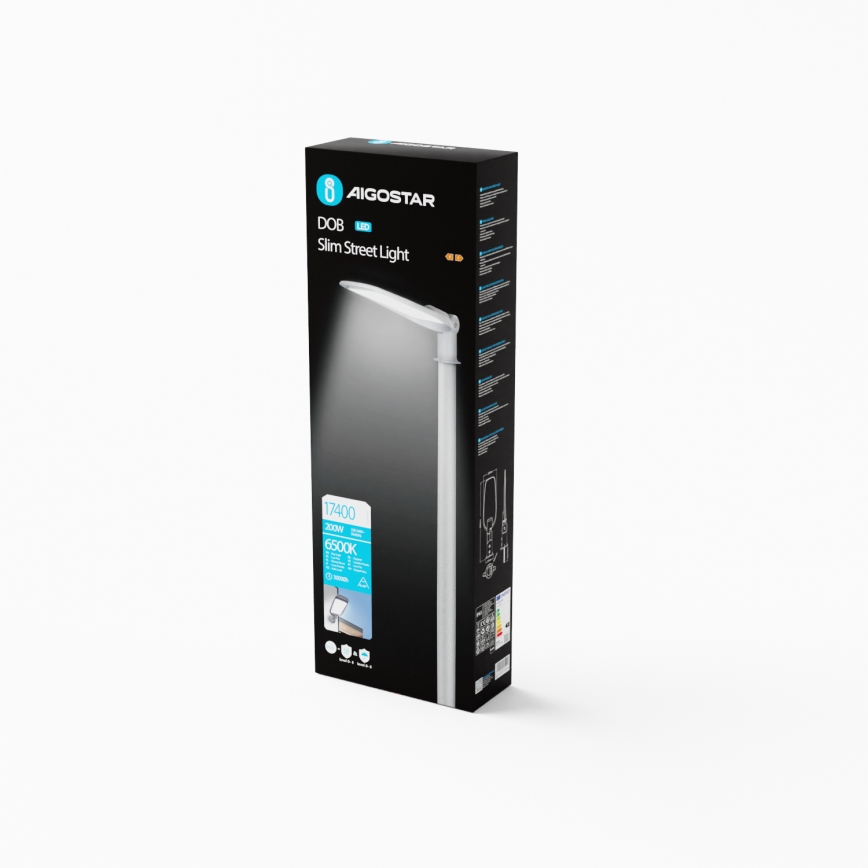 Aigostar - Lampione stradale LED SLIM LED/200W/230V 6500K IP65