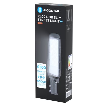 Aigostar - Lampione stradale SLIM LED/100W/230V 6500K IP65