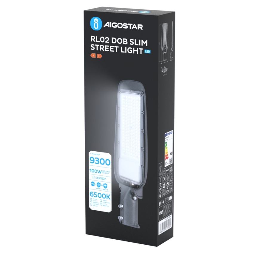 Aigostar - Lampione stradale SLIM LED/100W/230V 6500K IP65
