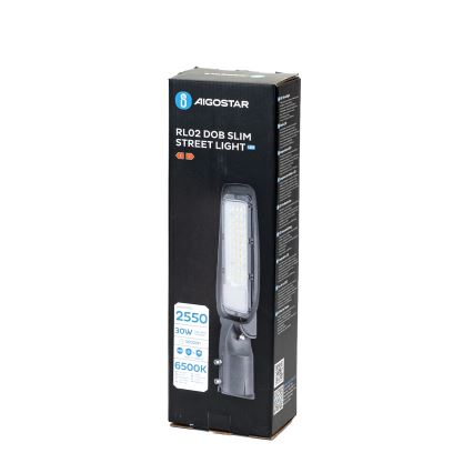 Aigostar - Lampione stradale SLIM LED/30W/230V 6500K IP65