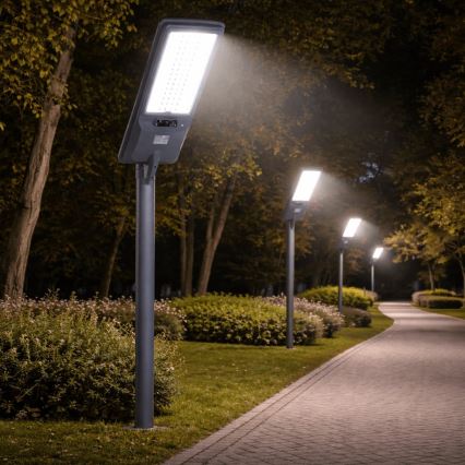 Aigostar - Lampione solare LED con sensore LED/300W/3,2V 3000/4000/6500K 3600mAh + telecomando