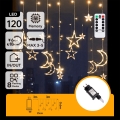 Aigostar - LED Catena da esterno 120xLED/6W/230V/8 funzioni 3x0,6m IP44 bianco caldo + telecomando