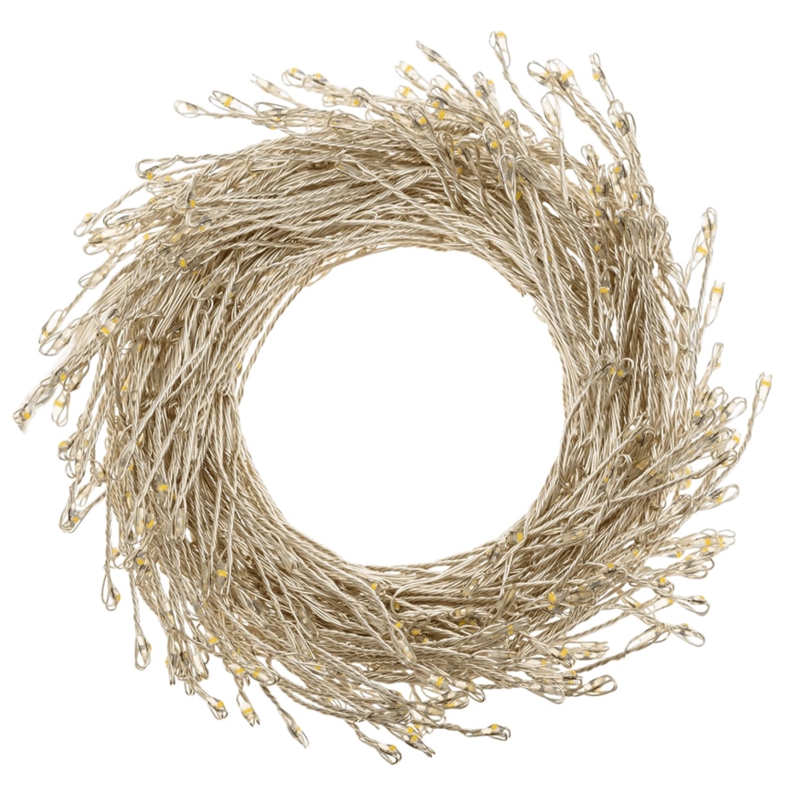 Aigostar - LED Catena di luci natalizie da esterno 50xLED/8 funzioni 3xAA 1,8m IP44 bianco caldo