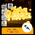 Aigostar - LED catena luminosa decorativa da esterno 100xLED/8 funzioni 10m IP44 bianco caldo