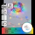 Aigostar - LED Catena luminosa natalizia da esterno 100xLED/8 funzioni 3xAA 3,3m IP44 multicolore