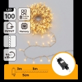 Aigostar - LED catena luminosa natalizia da esterno 100xLED/8 funzioni 5,3m IP44 bianco caldo