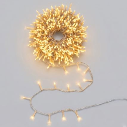 Aigostar - LED catena luminosa natalizia da esterno 100xLED/8 funzioni 5,3m IP44 bianco caldo