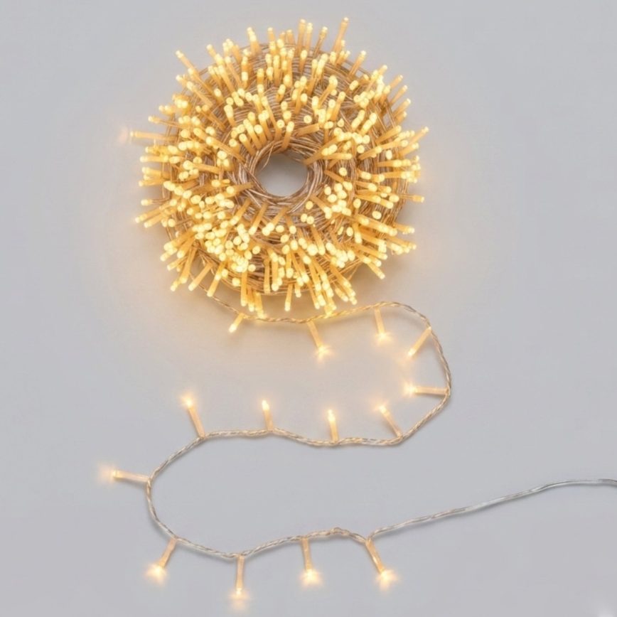 Aigostar - LED catena luminosa natalizia da esterno 100xLED/8 funzioni 5,3m IP44 bianco caldo