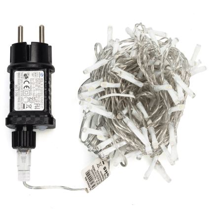 Aigostar - LED catena luminosa natalizia da esterno 100xLED/8 funzioni 5,3m IP44 bianco caldo