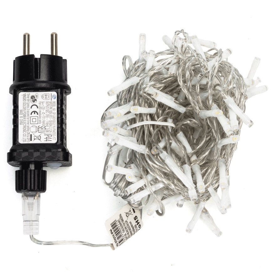 Aigostar - LED catena luminosa natalizia da esterno 100xLED/8 funzioni 5,3m IP44 bianco caldo