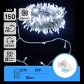 Aigostar - LED catena luminosa natalizia da esterno 150xLED/8 funzioni 15,3m IP44 bianco freddo
