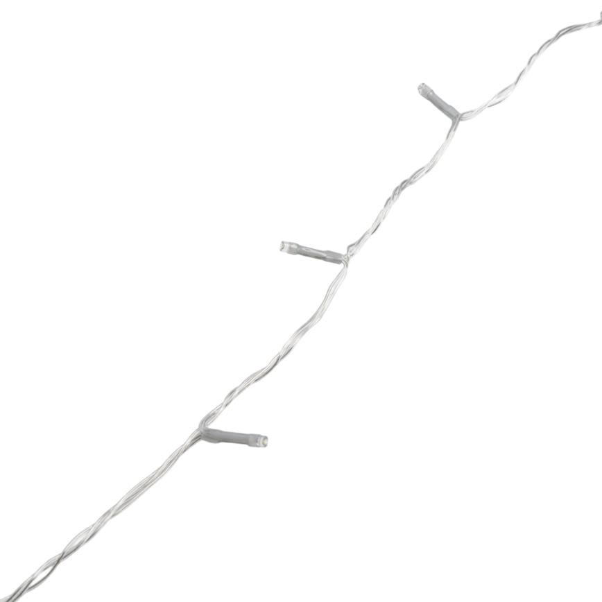 Aigostar - LED catena luminosa natalizia da esterno 200xLED/8 funzioni 4xAA 20m IP44 bianco freddo