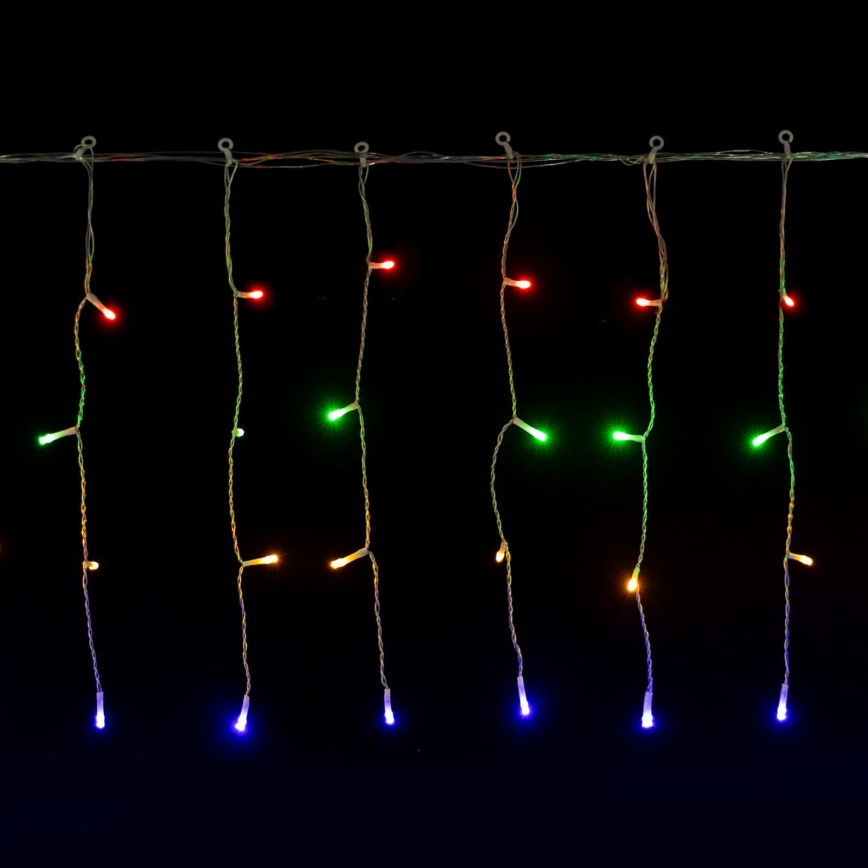 Aigostar - LED Catena luminosa natalizia da esterno 300 LED/8 funzioni 3xAA 18x0,4m IP44 multicolore