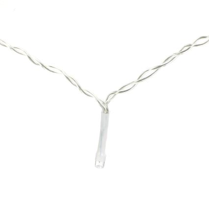 Aigostar - Catena luminosa natalizia per esterni 372xLED/8 funzioni 3xAA 6x1,2m IP44 bianco caldo