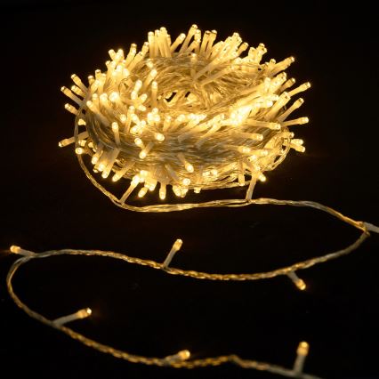 Aigostar - Catena luminosa natalizia LED per esterni 400xLED/8 funzioni 20m IP44 bianco caldo