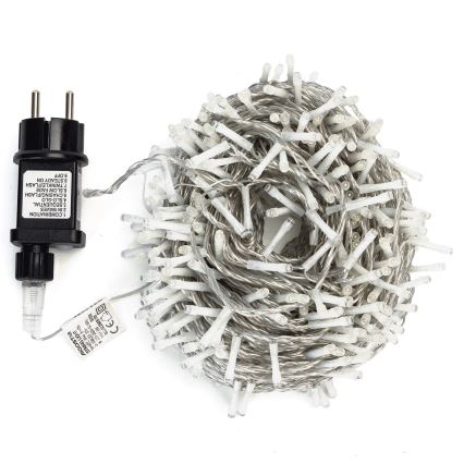 Aigostar - Catena luminosa natalizia LED per esterni 400xLED/8 funzioni 20m IP44 bianco caldo