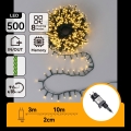 Aigostar - LED catena luminosa natalizia da esterno 500xLED/8 funzioni 13m IP44 bianco caldo