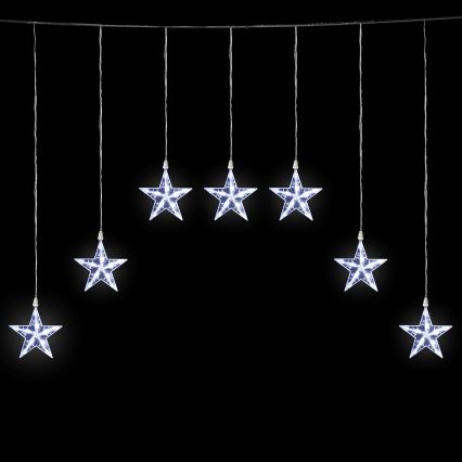 Aigostar - Catena luminosa natalizia a LED per esterni 70xLED 1,2x1m IP44 bianco freddo a forma di stelle