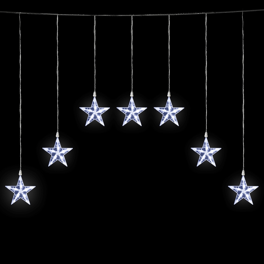 Aigostar - Catena luminosa natalizia a LED per esterni 70xLED 1,2x1m IP44 bianco freddo a forma di stelle